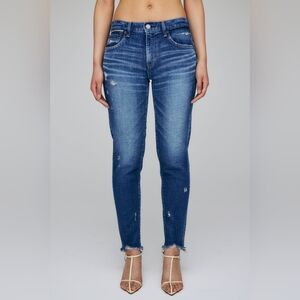 NWT Moussy Vintage Daleville Jeans Size 25 Raw Hem Medium Wash